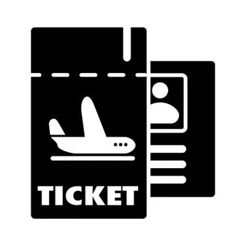 Ticket isolated minimal single flat linear icon for application and info-graphic Stock Illustration