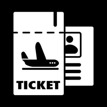 Ticket isolated minimal single flat linear icon for application and info-graphic Stock Illustration