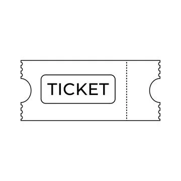Ticket line art Stock-Illustration