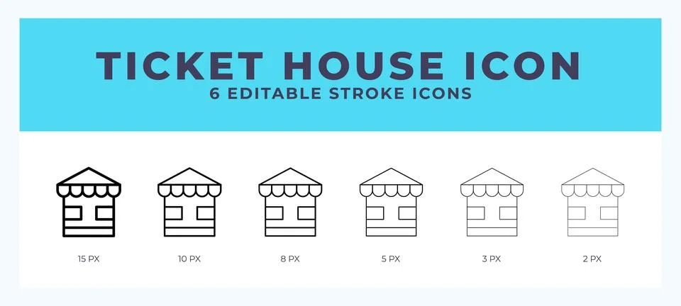 Ticket line icon with different stroke. Vector illustration. Illustrazione stock