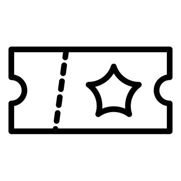 Ticket line icon vector illustration isolated on white background Illustration