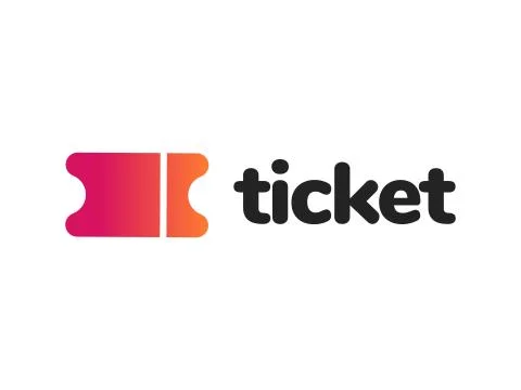 Ticket Logo Design Stock Illustration