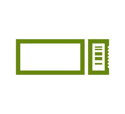 Ticket logo vector design template Stock Illustration