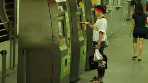 Ticket machine 스톡 동영상 9026060