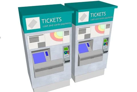 Ticket Machines Stock Illustration