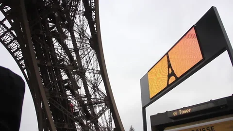 Ticket Office at the Eiffel tower, Paris, France. Stock-Footage 256276609
