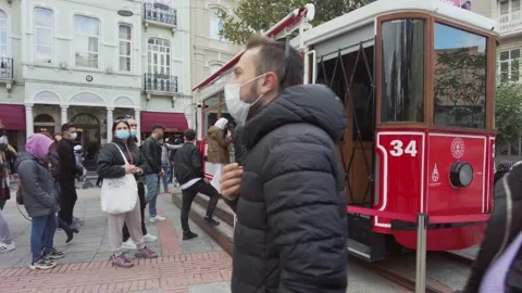 Ticket office for Galata Tower. Turkey Istanbul September 2021 Stock Footage 166419970