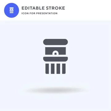 Ticket Office icon vector, filled flat sign, solid pictogram isolated on whit イラスト素材