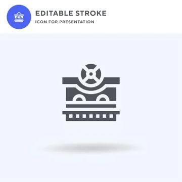 Ticket Office icon vector, filled flat sign, solid pictogram isolated on white イラスト素材