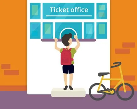 Ticket office Stock Illustration