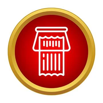 Ticket or receipt printing machine icon Stock Illustration