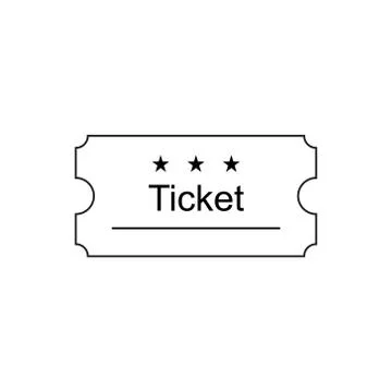 Ticket outline icon 스톡 일러스트