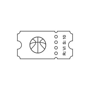 Ticket outline icon Stock Illustration