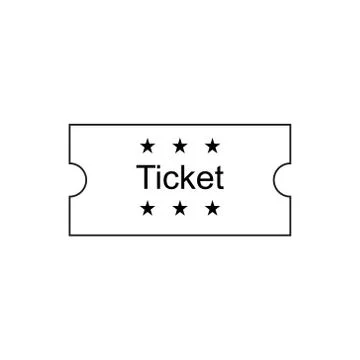 Ticket outline icon Stock Illustration