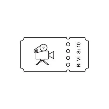 Ticket outline icon 스톡 일러스트