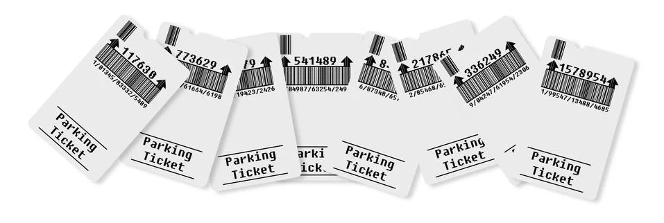 Ticket for parking area (concept image) Stock Illustration