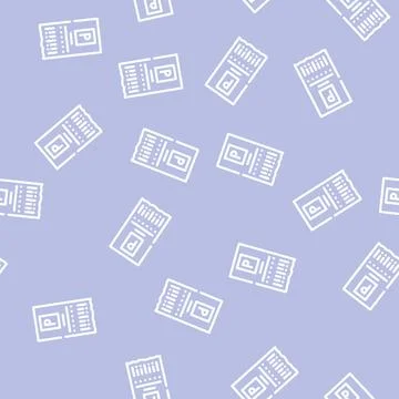 Ticket parking line vector seamless pattern 스톡 일러스트