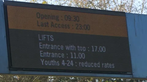 Ticket Prices At The Eiffel Tower In Paris, France Stock-Footage 158618074