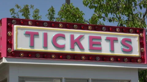 Ticket Purchasing Booth at Carnival 库存影片 457892