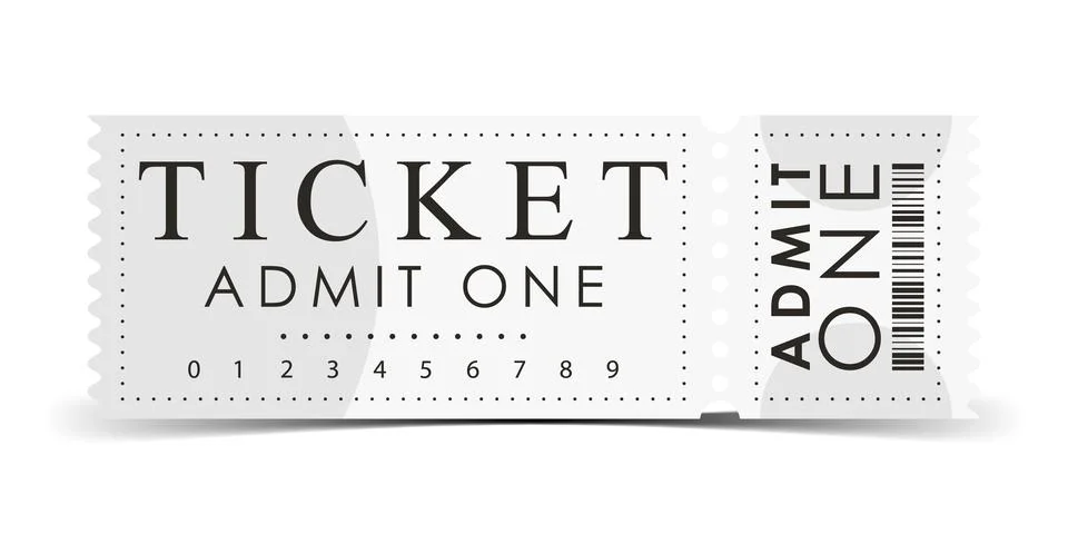 Ticket sample. Modern ticket card template. Vector. Stock Illustration