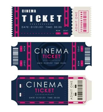 Ticket set. Pass card design. Isolated. Vector illustration. Stock Illustration