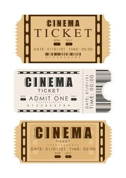 Ticket set. Ready design for your business. Isolated. Vector illustration. Stock Illustration