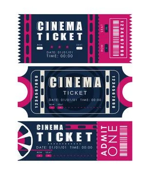 Ticket set. Ready design for your business. Isolated. Vector. Stock Illustration