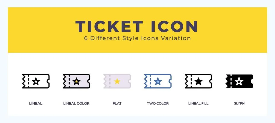 Ticket set of vector icon. For web. and mobile app Stock Illustration