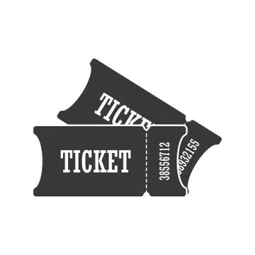Ticket. Simple vector icon isolated on a white background Illustrazione stock