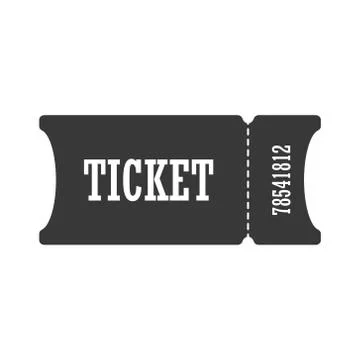 Ticket. Simple vector icon isolated on a white background Illustrazione stock
