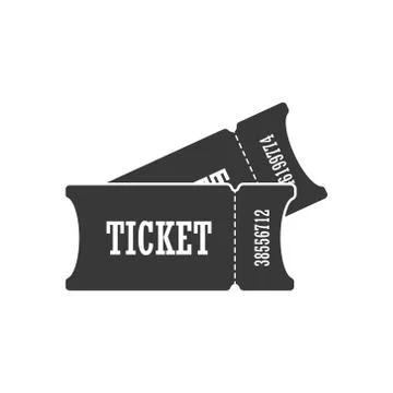 Ticket. Simple vector icon isolated on a white background Stock Illustration