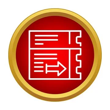 Ticket stub icon representing event entry access Stock Illustration