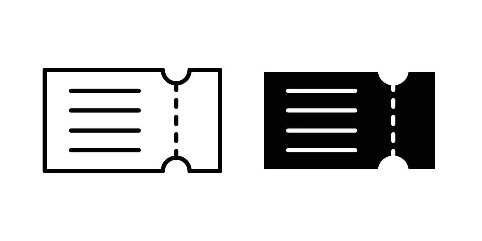 Ticket stub icon vector symbol graphics イラスト素材