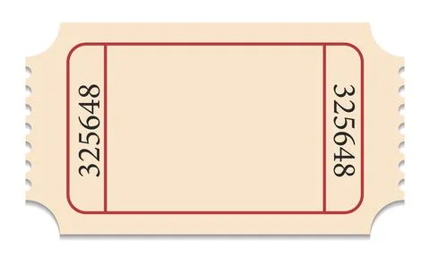 Ticket stub isolated on a background. Stock Illustration