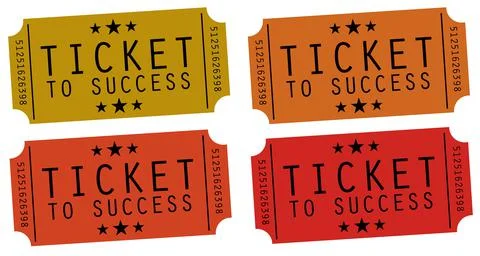 Ticket to success Illustrazione stock
