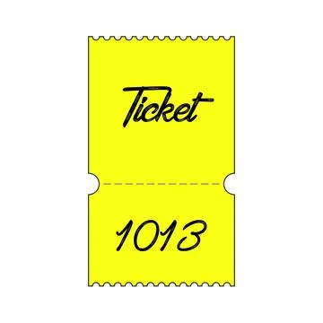 Ticket with tear-off part Stock Illustration