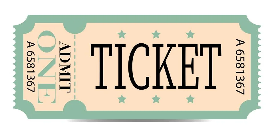 Ticket template design Stock Illustration