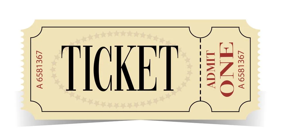 Ticket template design Stock Illustration