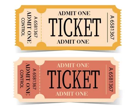 Ticket template design Stock Illustration