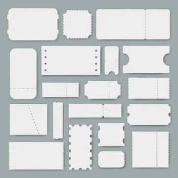 Ticket template set Stock Illustration