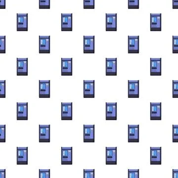 Ticket terminal kiosk pattern for automated payments Illustrazione stock