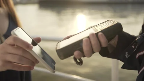 Ticket validation on board, Piraeus-Greece Stock Footage 264569088