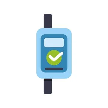 Ticket validation machine showing check mark for payment Stock Illustration