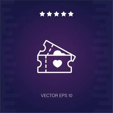 Ticket vector icon Stock Illustration