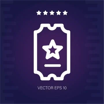 Ticket vector icon Illustrazione stock