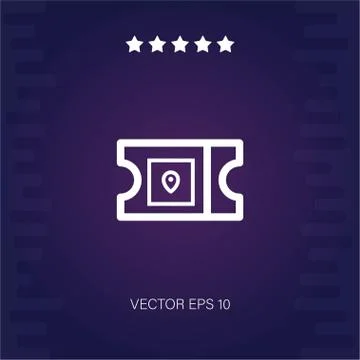 Ticket vector icon Illustrazione stock