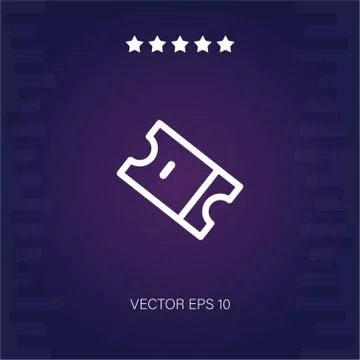 Ticket vector icon Stock Illustration