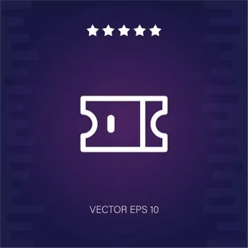 Ticket vector icon Stock Illustration