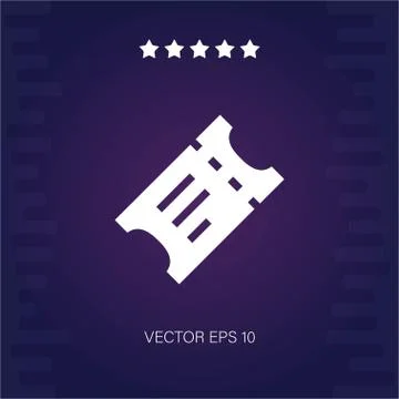 Ticket vector icon Stock Illustration
