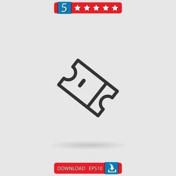 Ticket vector icon Stock Illustration
